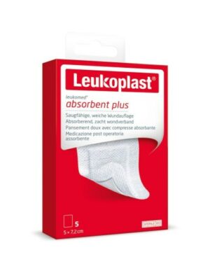 Leukoplast LEUKOMED sterylny plaster z opatrunkiem absorbent plus 5cmx7,2cm 5szt. (7995205)