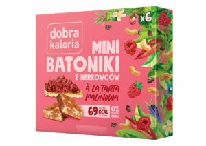 KUBARA Mini Batoniki z nerkowców a'la tarta malinowa 102g (d.14szt.)