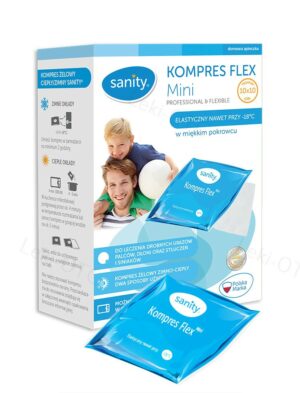 SANITY Kompres żelowy ciepły/zimny Mini (rozmiar:10cm x 10cm) z pokrowcem