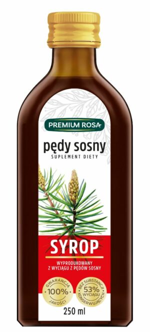 PREMIUM ROSA  Syrop suplement diety z Pędów Sosny 250ml