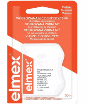 ELMEX Nić do zębów woskowana miętowa 50 m