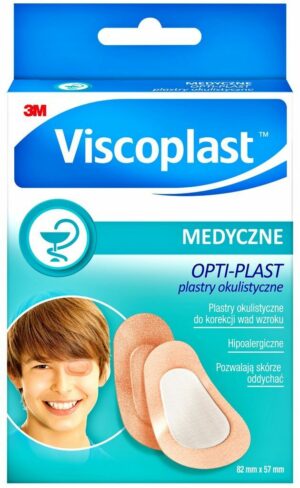 3M VISCOPLAST OPTI-PLAST Plastry okulistyczne w rozmiarze 82mm x 57 mm pudełko 10szt
