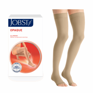 JOBST Pończochy Opaque samonośne Petite AG, otwarte palce, klasa kompresji CCL2, Kolor karmelowy, rozm. V (7062800124)