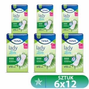 Zestaw 6x TENA Lady Slim Normal, specjalistyczne podpaski, 12 sztuk
