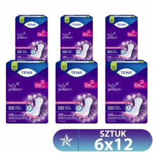 Zestaw 6x TENA Lady Maxi Night, specjalistyczne podpaski, 12 sztuk