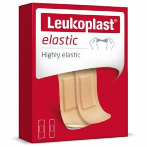 Leukoplast® elastic, plastry z opatrunkiem, 8 szt. (76x19 mm), 12 szt. (76x25 mm)