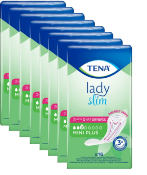Zestaw 8x TENA Lady Slim Mini Plus, specjalistyczne podpaski, 16 sztuk