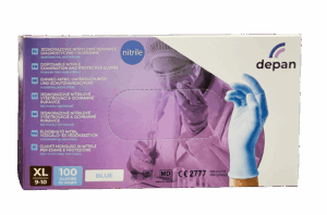 DEPAN Rękawice nitrylowe, blue, bezpudrowe rozm. XL '100