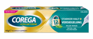 COREGA Krem do protez super mocny mocniejsze trzymanie + uszczelnienie delikatnie miętowy 40g