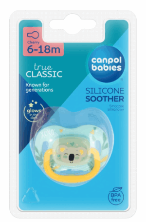 CANPOL Smoczek do uspokajania silikonowy okrągły Exotic Animals koala  6-18m