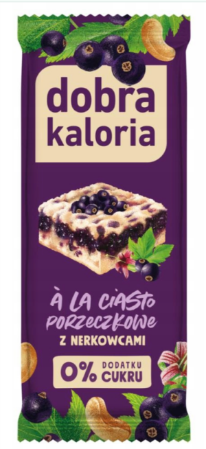 KUBARA Dobra Kaloria Baton z nerkowców ala ciasto porzeczkowe 35g