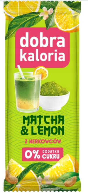 KUBARA Dobra Kaloria Baton Owocowy Matcha & Lemon 35g