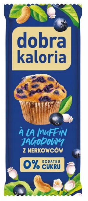 KUBARA Dobra Kaloria Baton z nerkowców ala muffin jagodowy 35g