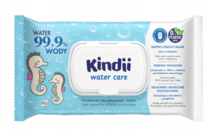 KINDII Chusteczki dla niemowląt i dzieci Water Care 60 szt (pop-up)